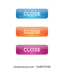 Glossy Close Buttons