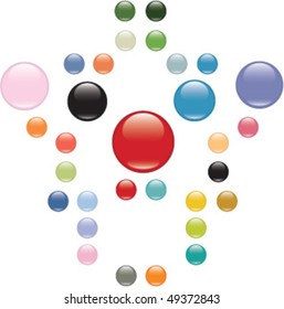 botões de cores brilhantes. vetor