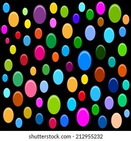 glossy color dots background vector