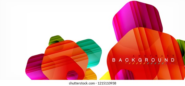 Color brillante hexágono fondo de composición moderna, diseño de vidrio brillante, vector