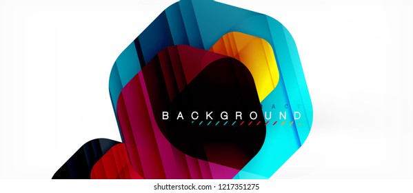Color brillante hexágono fondo de composición moderna, diseño de vidrio brillante, vector