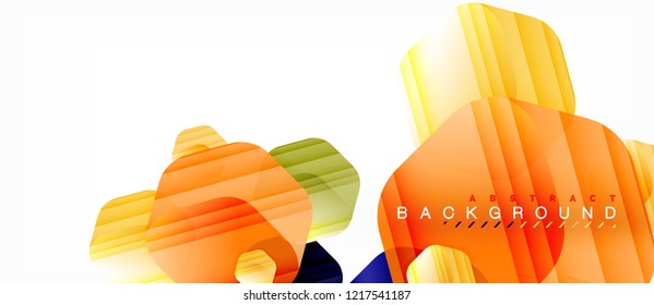 Color brillante hexágono fondo de composición moderna, diseño de vidrio brillante, vector