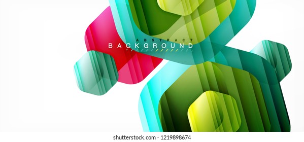 Color brillante hexágono fondo de composición moderna, diseño de vidrio brillante, vector