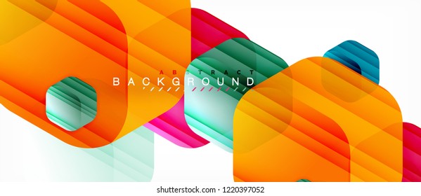 Color brillante hexágono fondo de composición moderna, diseño de vidrio brillante, vector