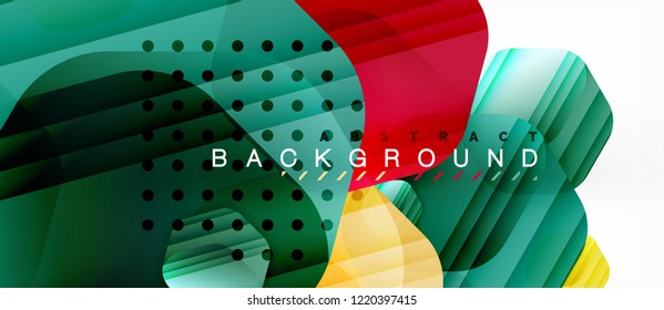Color brillante hexágono fondo de composición moderna, diseño de vidrio brillante, vector