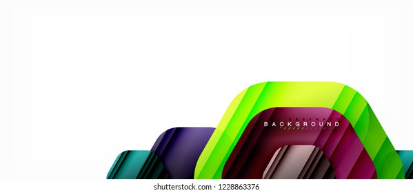 Color brillante hexágono fondo de composición moderna, diseño de vidrio brillante, vector