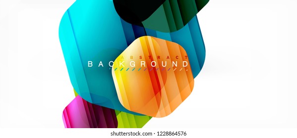 Color brillante hexágono fondo de composición moderna, diseño de vidrio brillante, vector