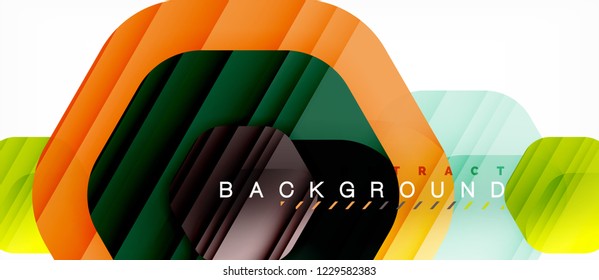 Color brillante hexágono fondo de composición moderna, diseño de vidrio brillante, vector