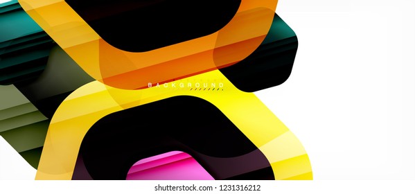 Color brillante hexágono fondo de composición moderna, diseño de vidrio brillante, vector