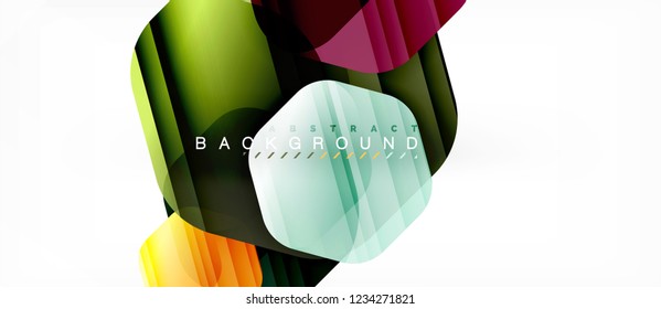 Color brillante hexágono fondo de composición moderna, diseño de vidrio brillante, vector