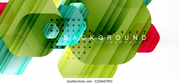 Color brillante hexágono fondo de composición moderna, diseño de vidrio brillante, vector