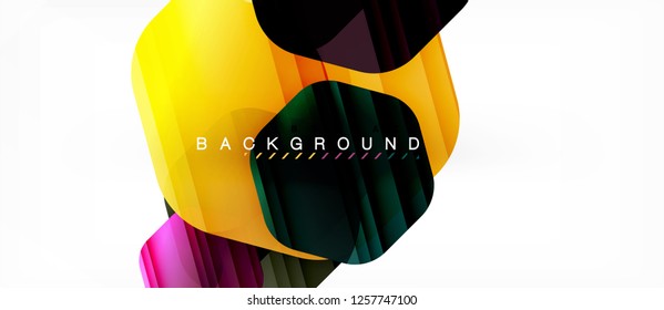 Color brillante hexágono fondo de composición moderna, diseño de vidrio brillante, vector
