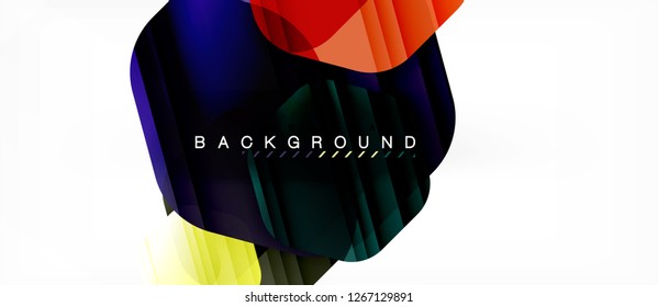 Color brillante hexágono fondo de composición moderna, diseño de vidrio brillante, vector