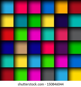 Glossy color mosaic pattern