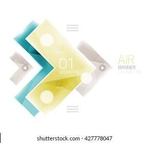 Glossy color realistic arrows. Universal business infographic