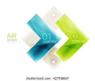 Glossy color realistic arrows. Universal business infographic