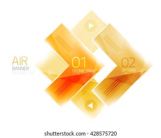 Glossy color realistic arrows. Universal business infographic