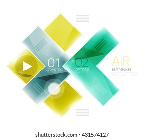 Glossy color realistic arrows. Universal business infographic