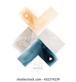 Glossy color realistic arrows. Universal business infographic