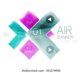 Glossy color realistic arrows. Universal business infographic