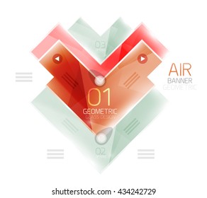 Glossy color realistic arrows. Universal business infographic