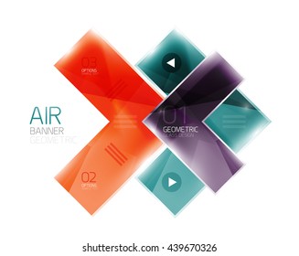 Glossy color realistic arrows. Universal business infographic