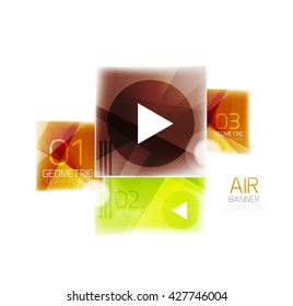 Glossy color squares. Information box