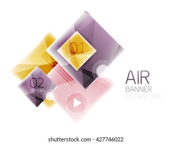 Glossy color squares. Information box