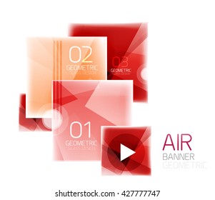 Glossy color squares. Information box
