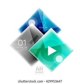 Glossy color squares. Information box