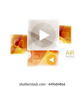 Glossy color squares. Information box