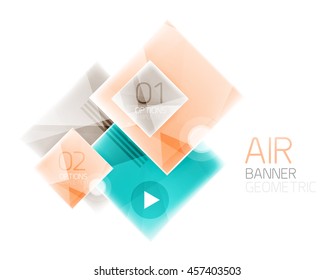 Glossy color squares. Information box