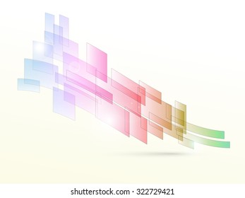 Glossy colorful abstract design on white background.