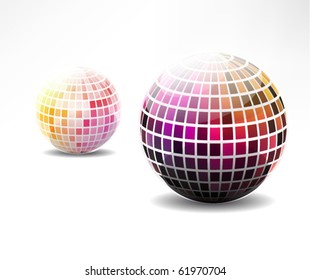 Glossy colorful abstract globe