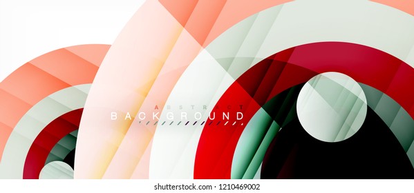 Antecedentes abstractos de círculos coloridos brillante, diseño geométrico moderno, vector