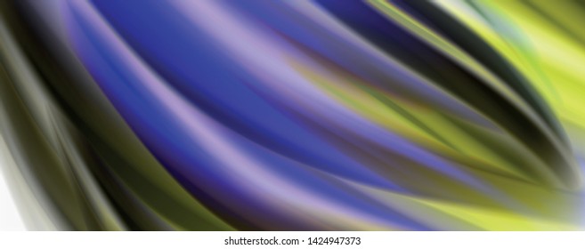 Fundo abstrato colorido brilhante ondas líquidas, linhas tecno modernas. Listras vetoriais, conceito de movimento