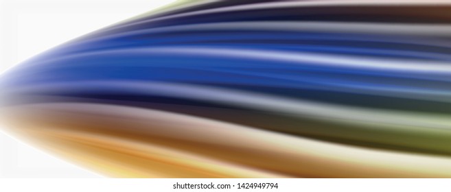 Glossy colorful liquid waves abstract background,, modern techno lines. Vector stripes, motion concept