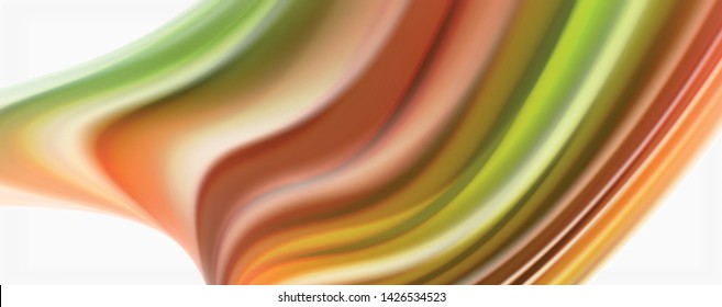 Glossy colorful liquid waves abstract background,, modern techno lines. Vector stripes, motion concept