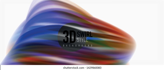 Glossy colorful liquid waves abstract background,, modern techno lines. Vector stripes, motion concept