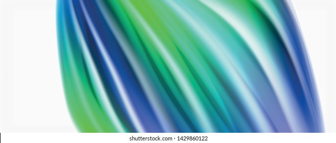 Glossy colorful liquid waves abstract background,, modern techno lines. Vector stripes, motion concept
