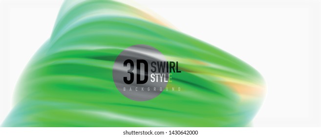 Glossy colorful liquid waves abstract background,, modern techno lines. Vector stripes, motion concept