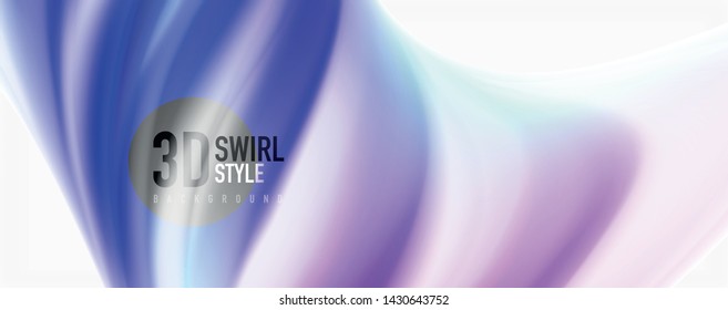 Glossy colorful liquid waves abstract background,, modern techno lines. Vector stripes, motion concept