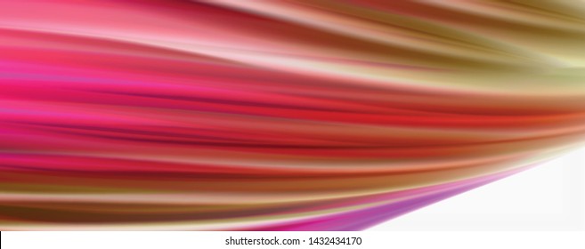 Glossy colorful liquid waves abstract background,, modern techno lines. Vector stripes, motion concept