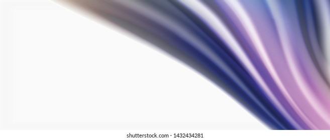 Glossy colorful liquid waves abstract background,, modern techno lines. Vector stripes, motion concept