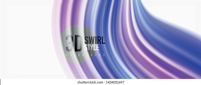 Glossy colorful liquid waves abstract background,, modern techno lines. Vector stripes, motion concept