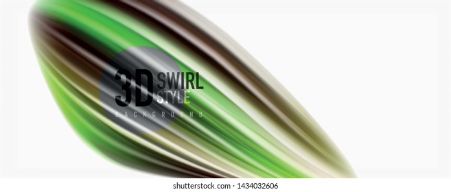 Glossy colorful liquid waves abstract background,, modern techno lines. Vector stripes, motion concept