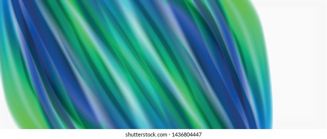 Olas líquidas brillantes y coloridas de fondo abstracto, líneas tecnológicas modernas. Bandas vectoriales, concepto de movimiento