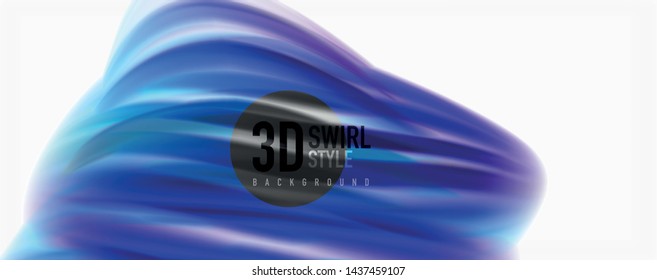 Glossy colorful liquid waves abstract background,, modern techno lines. Vector stripes, motion concept