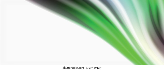 Glossy colorful liquid waves abstract background,, modern techno lines. Vector stripes, motion concept