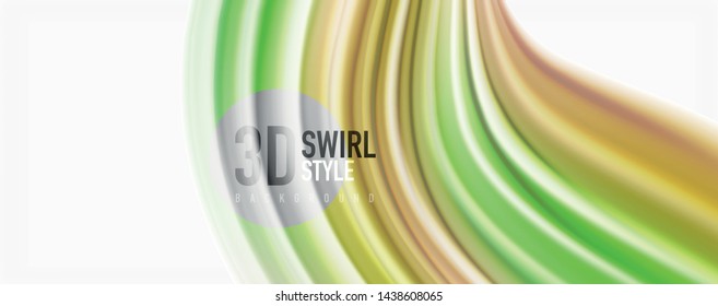 Glossy colorful liquid waves abstract background,, modern techno lines. Vector stripes, motion concept